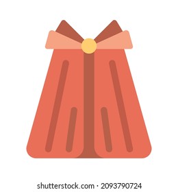 Hero cape flat icon. Cartoon illustration. Vector sign for mobile app and web sites. 