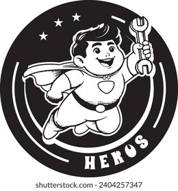 hero cartoon like superman boss