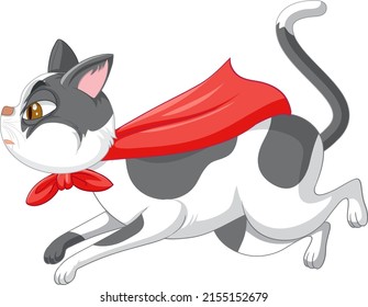 Eine Held-Katze auf weißem Hintergrund, Vektorgrafik