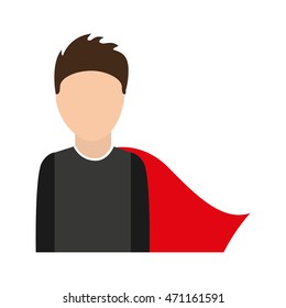 hero character comic isolated icon vector illustration design