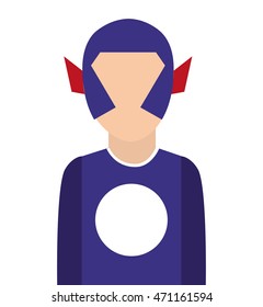 hero character comic isolated icon vector illustration design