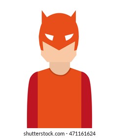 hero character comic isolated icon vector illustration design