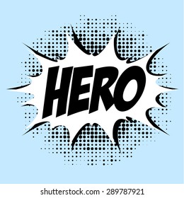Hero, comic book style, dots