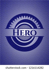 Hero with denim texture