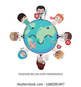 Hero doctors and nurses healing the world