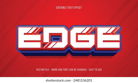 Hero editable text effect, editable text 3d style