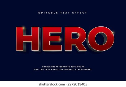 Hero editable text effect template