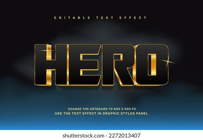 Hero editable text effect template