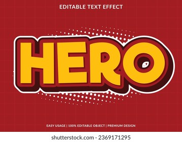 hero editable text effect template use for business logo and brand