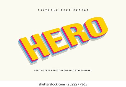 Hero editable text effect template

