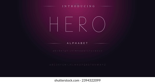 Hero Elegant Font Uppercase Lowercase and Number. Classic Lettering Minimal Fashion Designs. Typography modern serif fonts regular decorative vintage concept. vector illustration