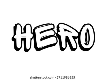Hero graffiti word Vector fuente
Palabra de fuente del Vector en un fondo blanco