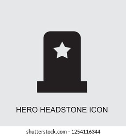 hero headstone icon . Editable filled hero headstone icon from war. Trendy hero headstone icon for web and mobile.