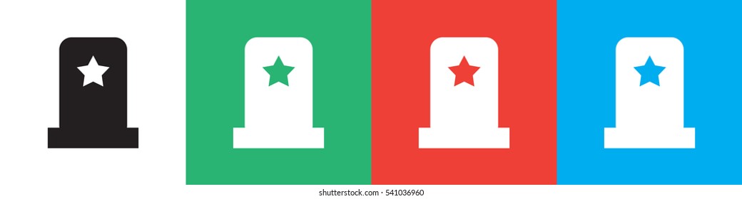 hero headstone icon illustration isolated vector sign symbol