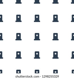 hero headstone icon pattern seamless white background. Editable filled hero headstone icon. hero headstone icon pattern for web and mobile.