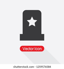 Hero Headstone Icon Vector Illustration Eps10