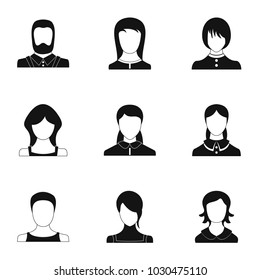 Hero icons set. Simple set of 9 hero vector icons for web isolated on white background