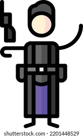 hero isolated design element stock illustration. Vector on a white background