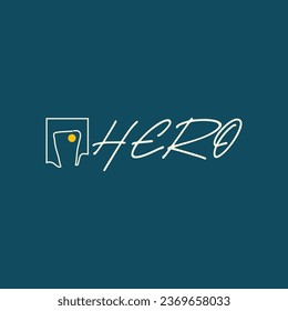 hero logo concept editable template