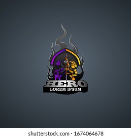 hero logo eSport game with characters