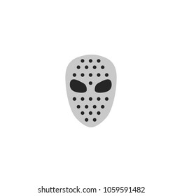 Hero Mask Face Character in flat design template. Vector illustration with white background