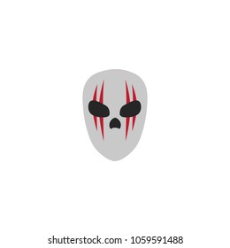 Hero Mask Face Character in flat design template. Vector illustration with white background