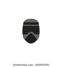 Hero Mask Face Character in flat design template. Vector illustration with white background