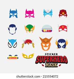 Hero Mask. Face Character - Vector Illustration