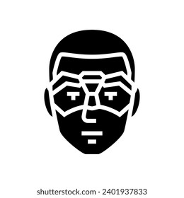 hero mask face glyph icon vector. hero mask face sign. isolated symbol illustration
