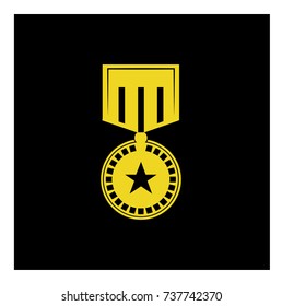 hero medal icon vector