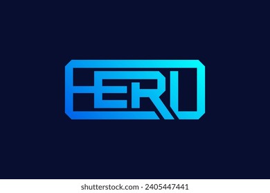 Hero modern text, typography logo design.