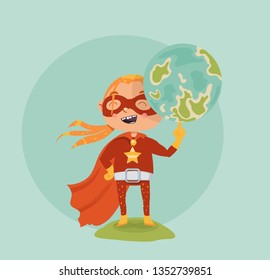 hero and planet earth