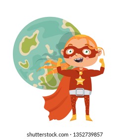 hero and planet earth