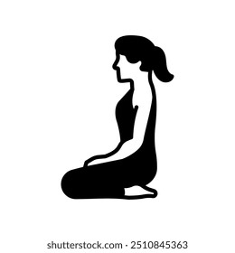 Icono de glifo de pose de héroe, Ilustración vectorial