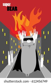 The hero saves rabbits from fire