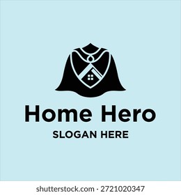 hero schild haus konzept logo design vektor vorlage