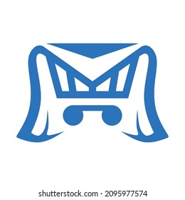 Helden-Shopping-Mann-Logo, Vektorgrafik