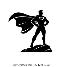 Hero silhouette illustration vector icon
Vector illustration on a white background