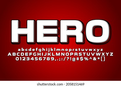 Hero Sticker text effect.  Strong bold modern Typography 