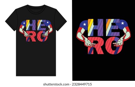 hero super boxing tshirt design vector download