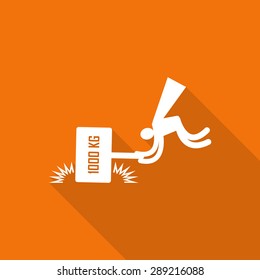 hero superhero flat icon with long shadow. 