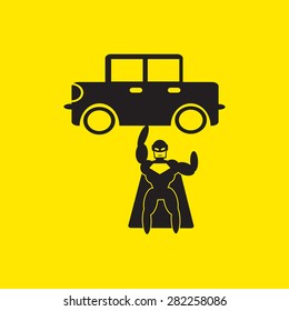 hero superhero icons . illustration vector EPS 10