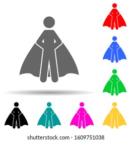 Hero, superhero multi color style icon. Simple glyph, flat vector of hero icons for ui and ux, website or mobile application