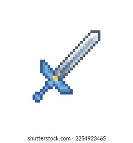 Hero sword, pixel art weapon