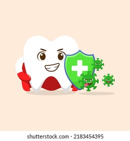 Hero teeth get rid of bacteria using a shield