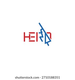 Hero typografischen Text Logo-Design.