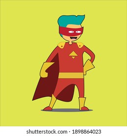 The hero in the unique and cool red robe. Flying hero