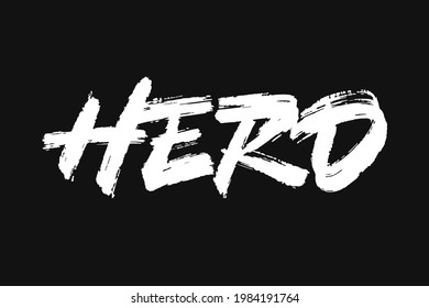 Hero-Vektorgrafik. Einzigartige, handgeschriebene Schrift