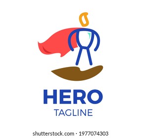 hero vector logo template design