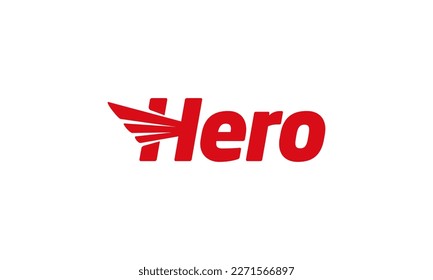 Hero word simple typography logo